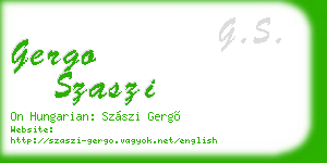 gergo szaszi business card